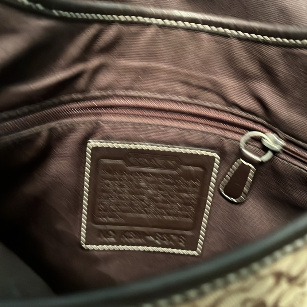 Authentic Coach Shoulder Bag, Purse ca. 2002 brown, tan - Picture 3 of 6